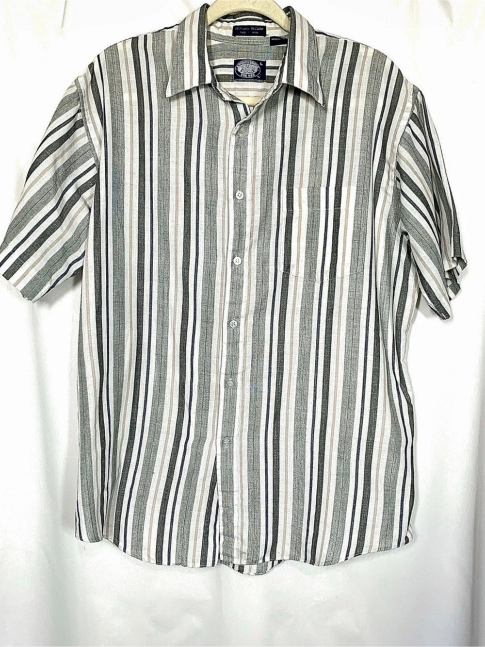 Knightsbridge Men's Striped Button Down Shirt Size Large
